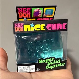 Nee Doh Nice Cube Super Solid Squish - Teal